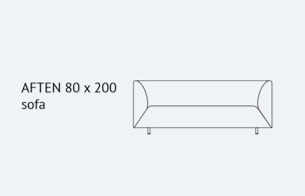 Aften 2 seters sofa 80x200 cm