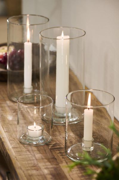 Hovedbilde Lykt i glass til telys