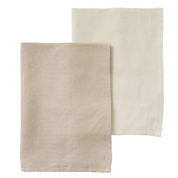 Hovedbilde Kjøkkenhåndkle Chevron Latte 2-pk