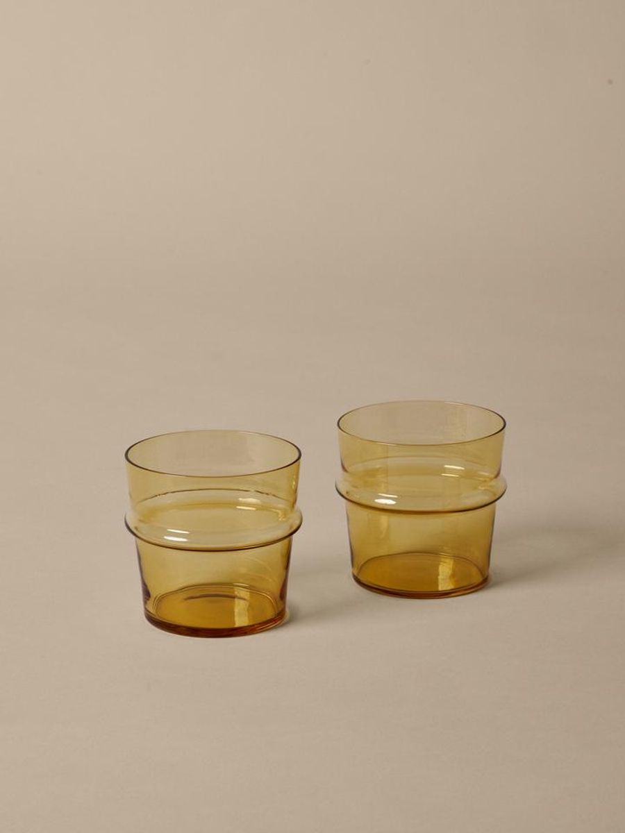 Boya lavt glass, sett av 2 - Yellow