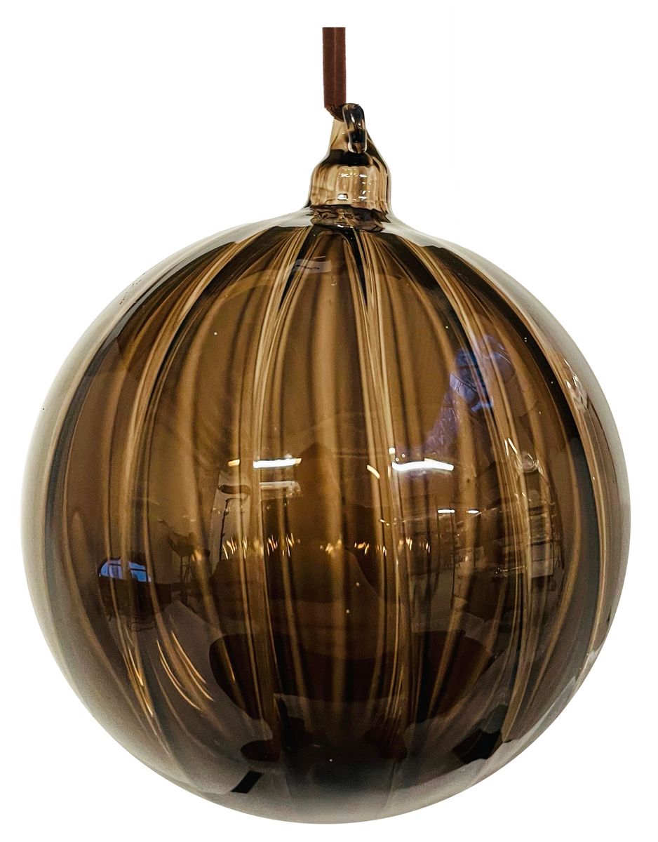 Julekule i glass - brun 