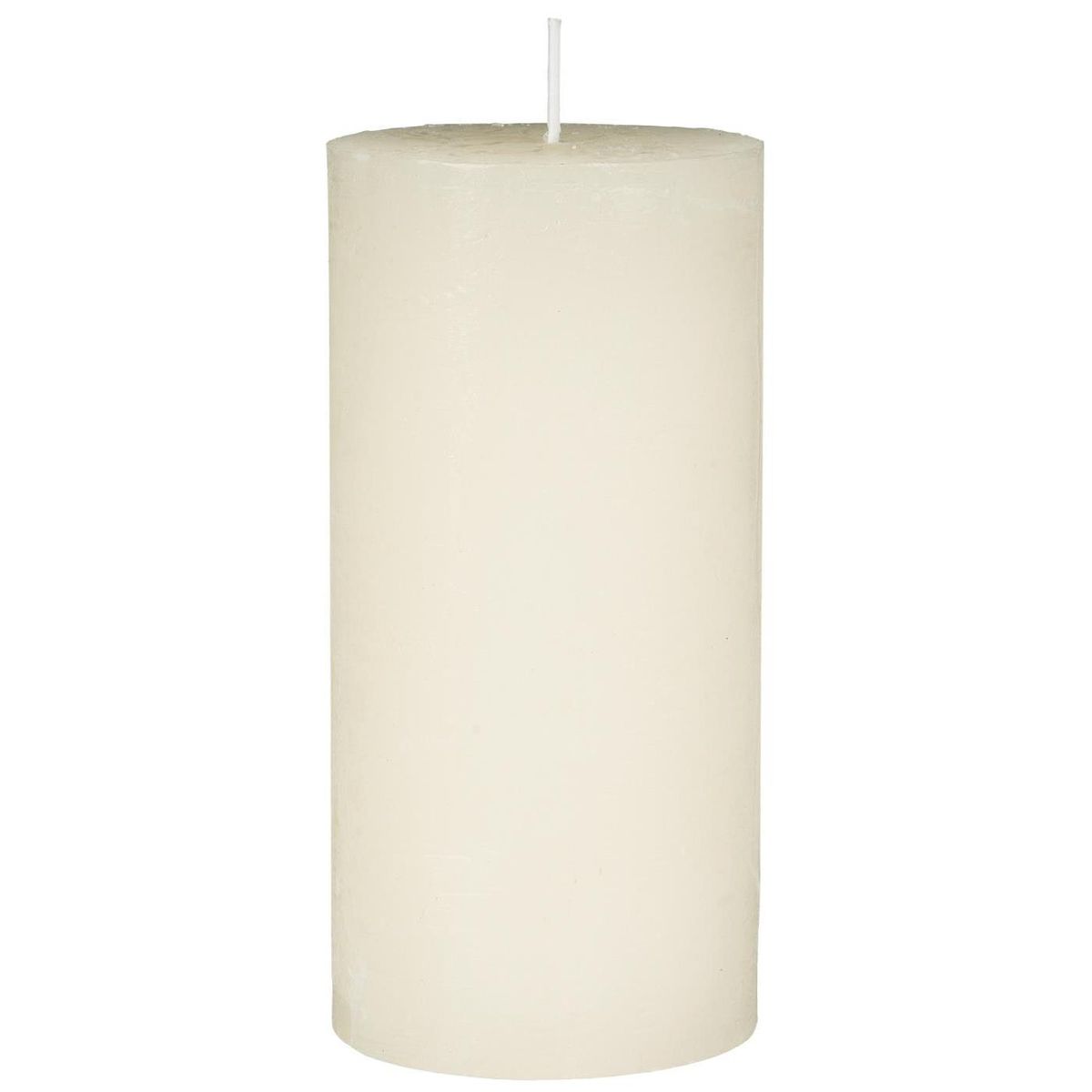 Rustikk Kubbelys 14 cm - Krem