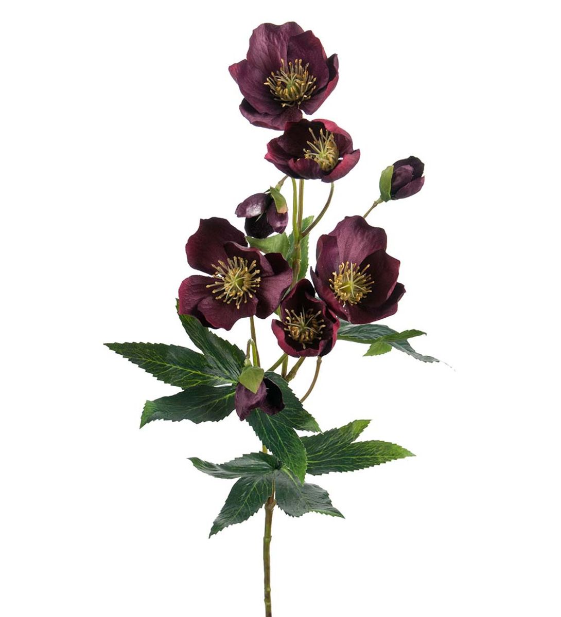 Julerose 57 cm, Dyp Rød