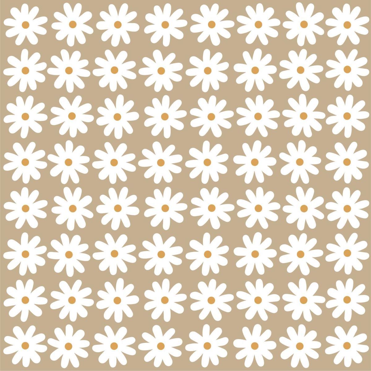 Serviett 20x20 cm - Hvite margeritter