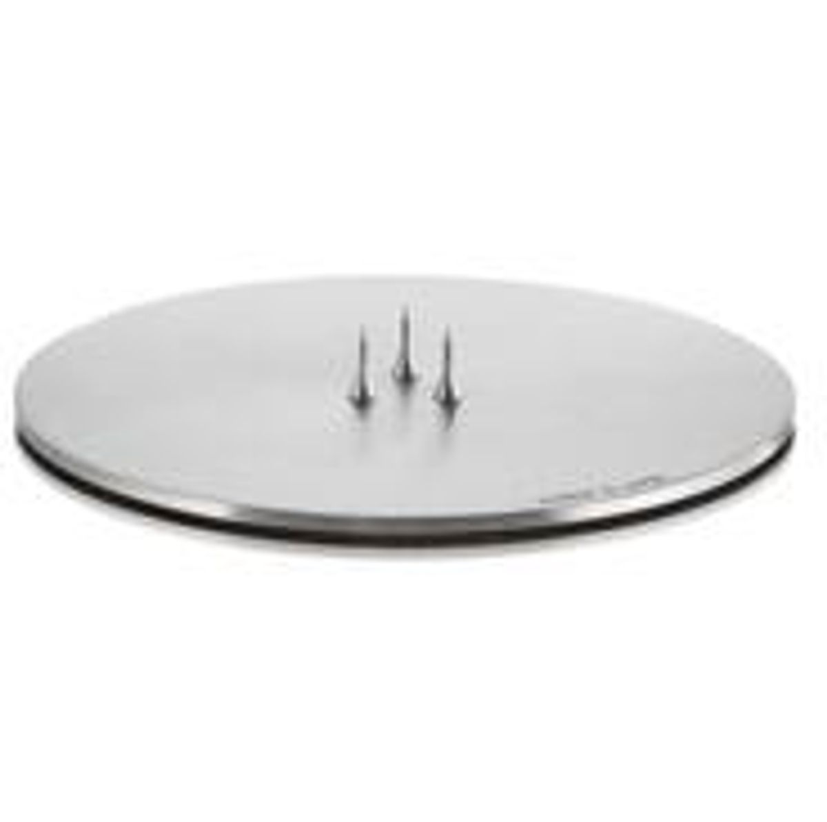 Lysfat 12 cm - børstet sølv