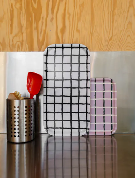 Hovedbilde Rutig Lite Brett, Rosa/Grønn/Hvit