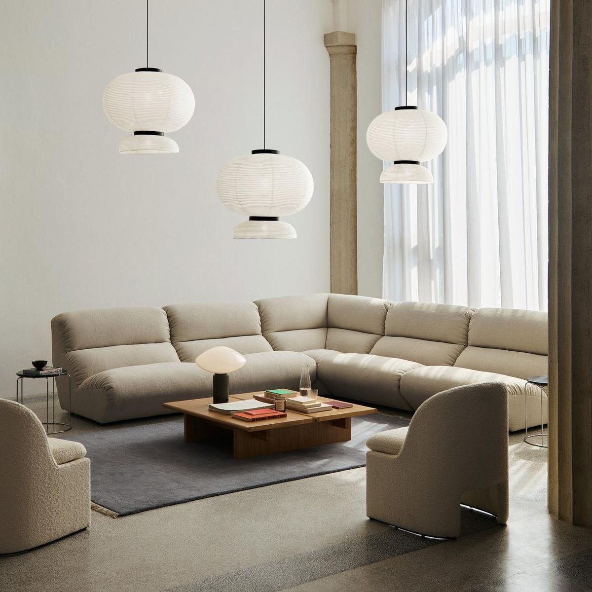 Hi Lo Modulsofa AV54-AV55 - Benhvit
