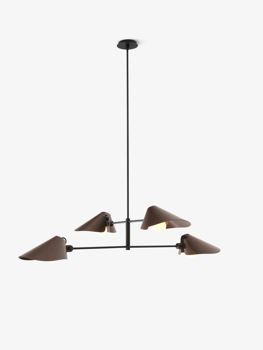 Bonnet SC93 lysekrone H140 cm - Sort & Bronse