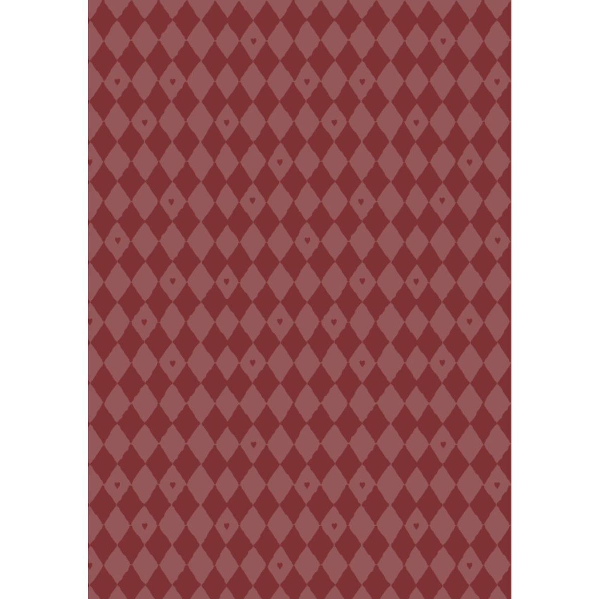 Gavepapir 5 meter - Harlekin med hjerter 