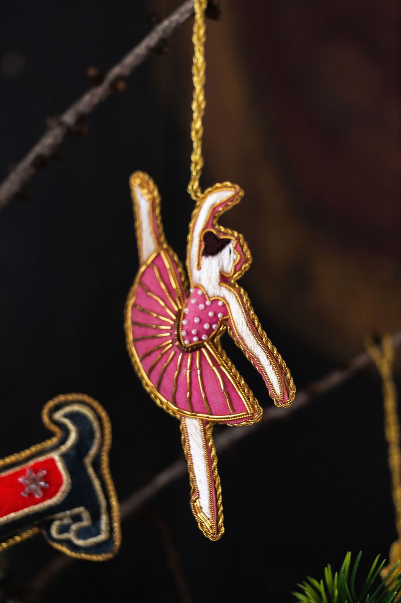 Håndlaget ornament, Ballerina Rosa