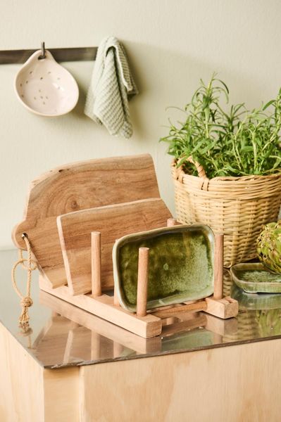 Hovedbilde Serveringsbrett akasietre m/jutesnor